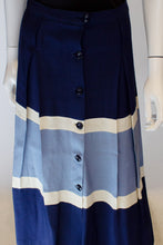 Load image into Gallery viewer, A vintage 1950s navy stripe summer skirt