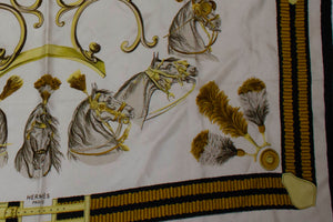 Vintage Hermes Silk Scarf , Panache Fantasie