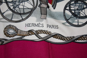 Vintage Hermes Silk Scarf, Musee by Le Doux