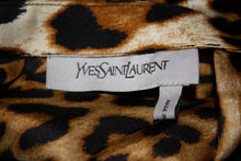 Load image into Gallery viewer, Yves Saint Laurent Animal Print Silk Skirt