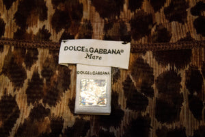 A vintage dolce and gabbana leopard print beach wrap skirt