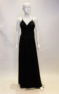 A vintage 1970s black Chic Evening Skirt and Top