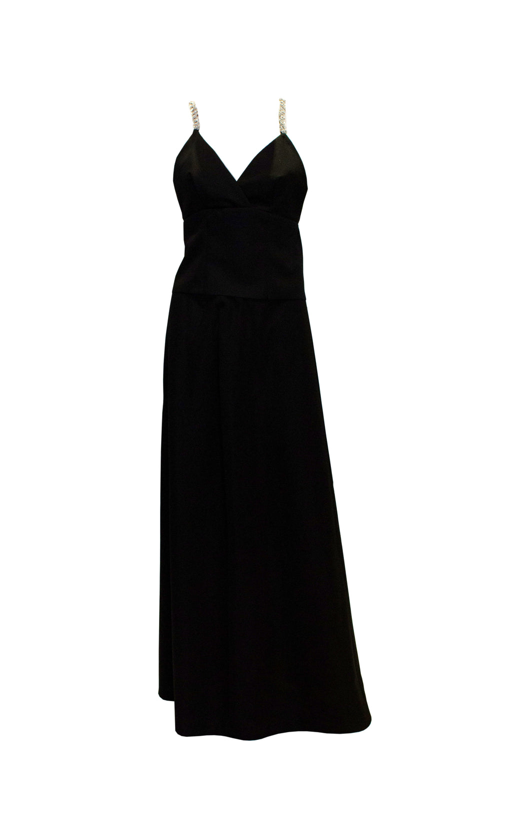 A vintage 1970s black Chic Evening Skirt and Top
