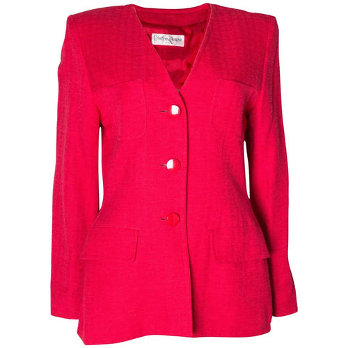 A Vintage 1970s Yves Saint Laurent Red Jacket
