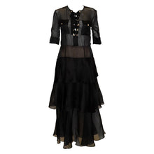 Load image into Gallery viewer, Alessandra Rich Black Silk Gown