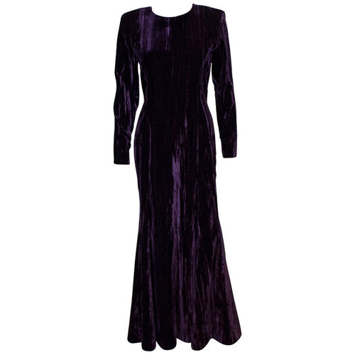 Vintage Yves Saint Laurent Rive Gauche Velvet Gown