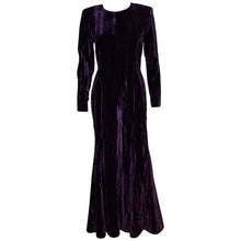 Load image into Gallery viewer, A Vintage 1990s Yves Saint Laurent Rive Gauche purple Velvet Gown