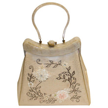 Load image into Gallery viewer, Vintage Rialto New York Silk Embroidered Plastic Overlay Bag with Bakelite Handle