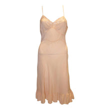 Load image into Gallery viewer, A Vintage 1940s Silk peach Slip Dress