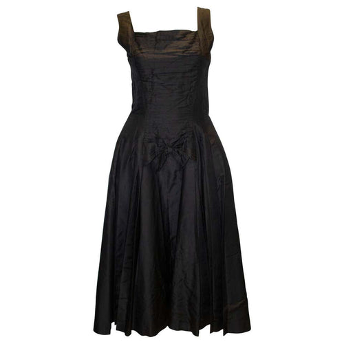 A Vintage 1950s Suzy Perette Black Cocktail Dress