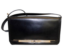 Load image into Gallery viewer, A 1990s Loewe black Leather Handbag with Adjustable Strap