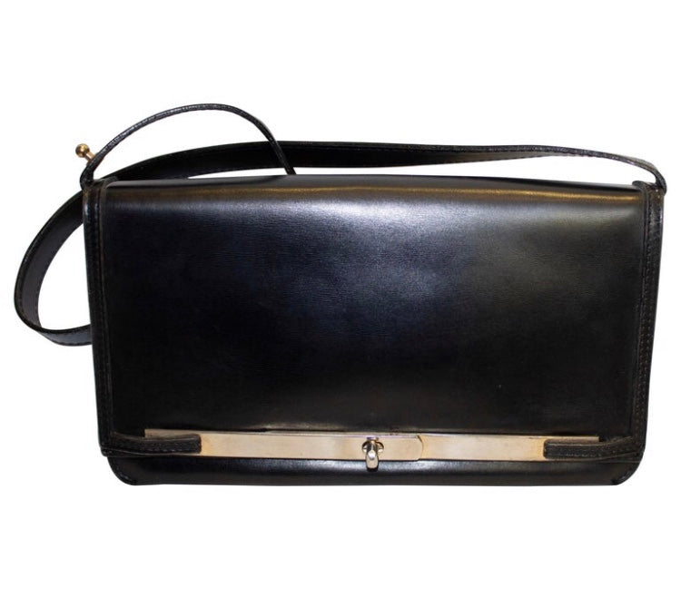 Vintage Art Deco Black Suede Handbag – modesandmore