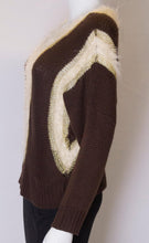 Load image into Gallery viewer, Vintage Brown, Gold and White Jumper