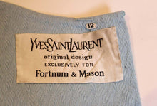 Load image into Gallery viewer, A vintage 1970s pale blue dress by Yves Saint Laurent for Fortnum and Mason