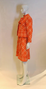 1960s Pierre Balmain Orange Dress and Jacket