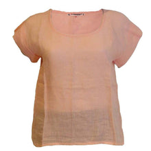 Load image into Gallery viewer, A vintage 1970s Yves Saint Laurent Rive Gauche pale Pink Linen Top