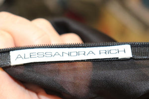 Alessandra Rich Black Silk Gown