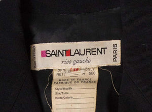 A vintage 1980s dark navy Yves Saint Laurent Vintage Rive Gauche Jacket