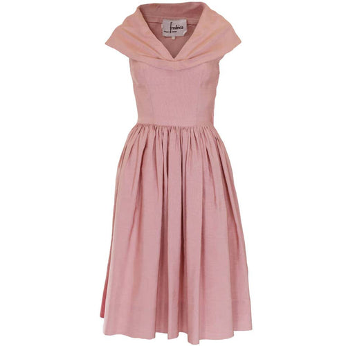 A vintage 1950s Dusty Pink Prom Style Vintage Dress