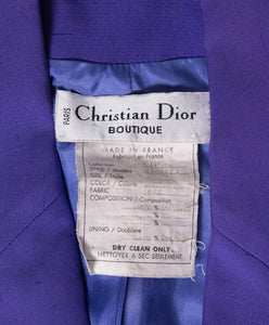 Christian Dior Vintage Numbered Silk Suit