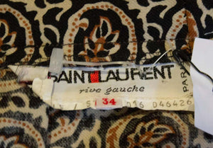 A Vintage 1970s Yves Saint Laurent Rive Gauche autumnal Wrap Over Skirt