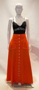 Vintage Quad Orange Long Skirt