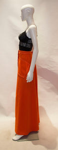 Vintage Quad Orange Long Skirt