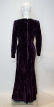 Load image into Gallery viewer, A Vintage 1990s Yves Saint Laurent Rive Gauche purple Velvet Gown