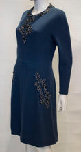 Load image into Gallery viewer, Vintage Petrol Blue Cocktail Dress by Assutina Alta Moda