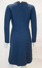 Load image into Gallery viewer, Vintage Petrol Blue Cocktail Dress by Assutina Alta Moda