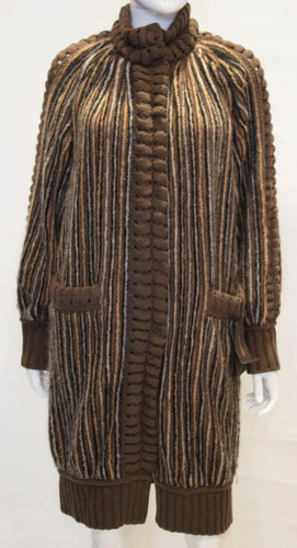 A Missoni Brown Label autumnal Wool Coat