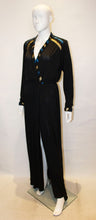 Load image into Gallery viewer, A Vintage 1970s Roland Klein Black, Blue and Gold Evening Dress
