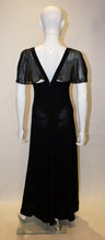Load image into Gallery viewer, A Vintage 1970s Radley Black Moss Crepe Evening Dress