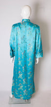 Load image into Gallery viewer, A 1960s Vintage Turquoise Chinese satin embroidered evening Coat