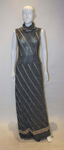 A Vintage 1970s silver Ian Peters Knitted Dress and Jacket