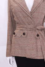 Load image into Gallery viewer, A vintage 2000 Yves Saint Laurent Linen/Silk Mix double collared Jacket