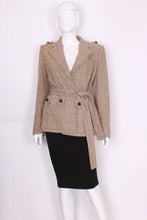 Load image into Gallery viewer, A vintage 2000 Yves Saint Laurent Linen/Silk Mix double collared Jacket