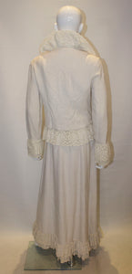 A Vintage 1960s jean Allen Long biege Dress and Matching Jacket