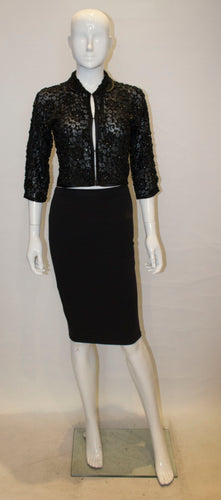 A Vintage 1960s Black Beaded Evening Jacket