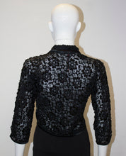 Load image into Gallery viewer, A Vintage 1960s Black Beaded Evening Jacket