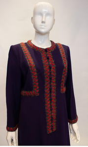 A Vintage 1980s Donald Campbell Wool Crepe Dress