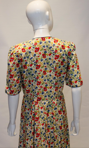 A Vintage 1970s Liberty floral Print Cotton summer Dress