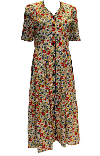 A Vintage 1970s Liberty floral Print Cotton summer Dress
