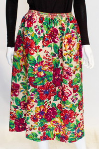 A Vintage 1970s Liberty floral Print Wool Skirt