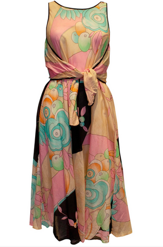 A Vintage 1970s Multi Colour Dress by Weil Paris