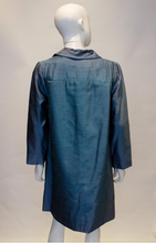 Load image into Gallery viewer, A Vintage dusty blue 1960s Silk Coat and Dress