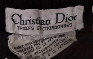 A vinatge 1970s Christian Dior black Wool Skirt