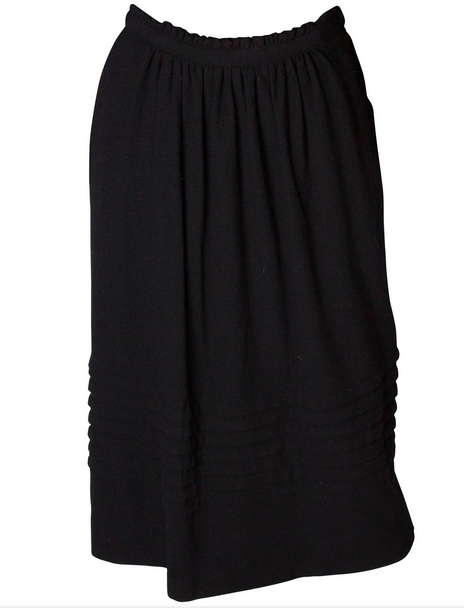 A vinatge 1970s Christian Dior black Wool Skirt