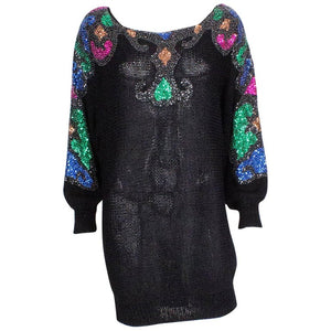 Sequin and Beaded Evening Sweater by Mannell