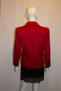 Vintage Yves Saint Laurent Rive Gauche Red Jacket
